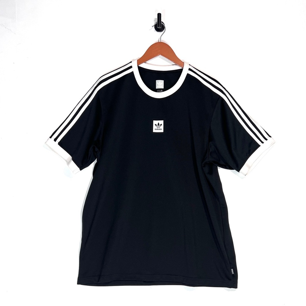 adidas | Men's Club Jersey Blackbird Logo Wicking Activewear Shirt | Black | XL